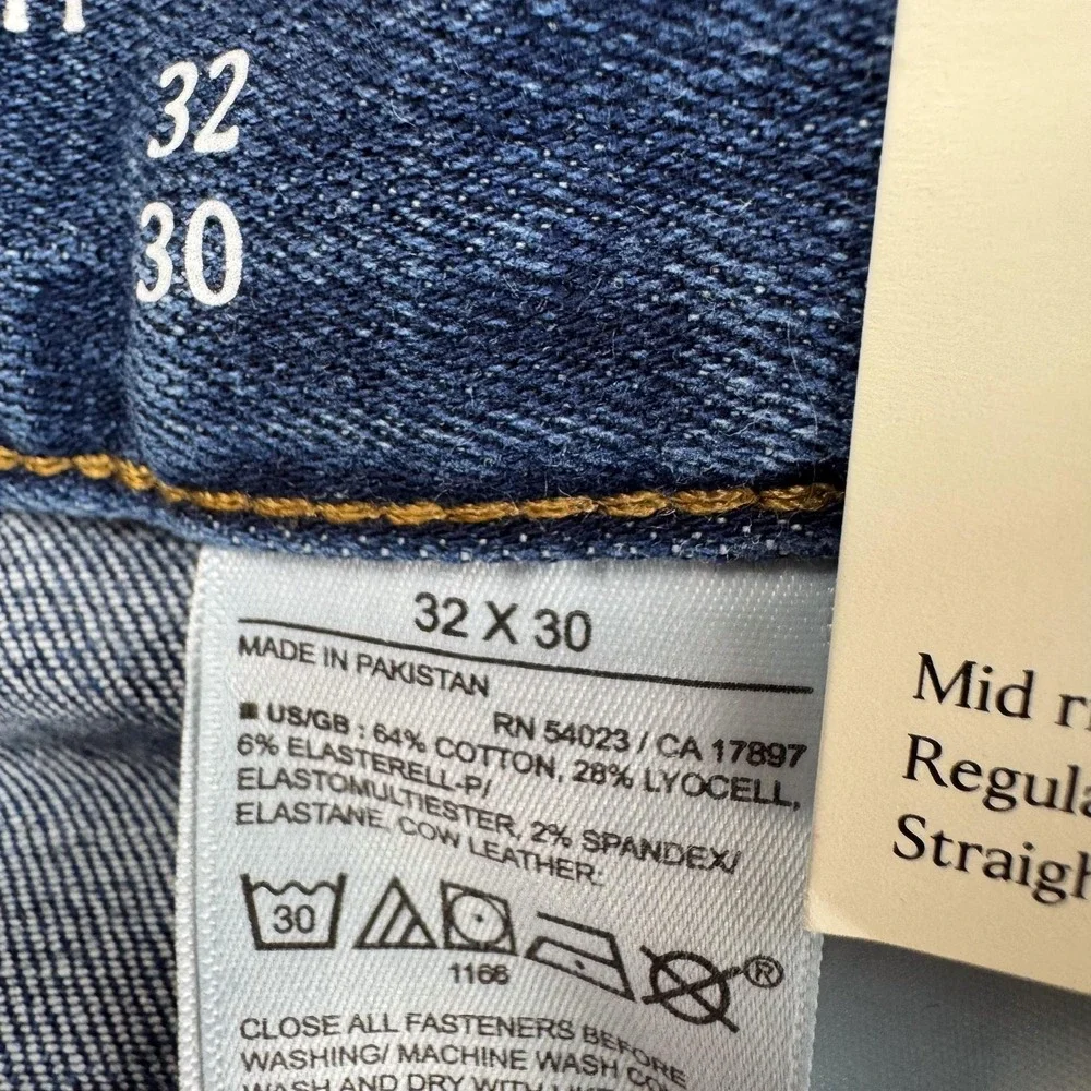 Banana Republic Jeans Mens 32x30 Blue Straight Fit Traveler Denim Casual NEW